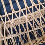 Vintage wicker paper or magazine rack