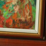 Huile sur toile vintage européenne originale – « Paysage vivant »