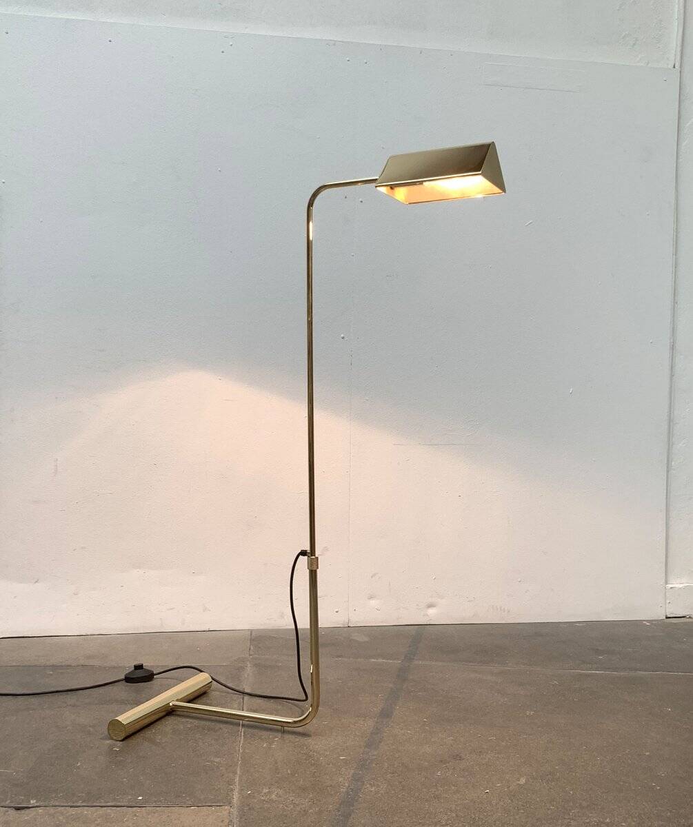 Mid-century floor lamp with counterweight in brass, 1960s