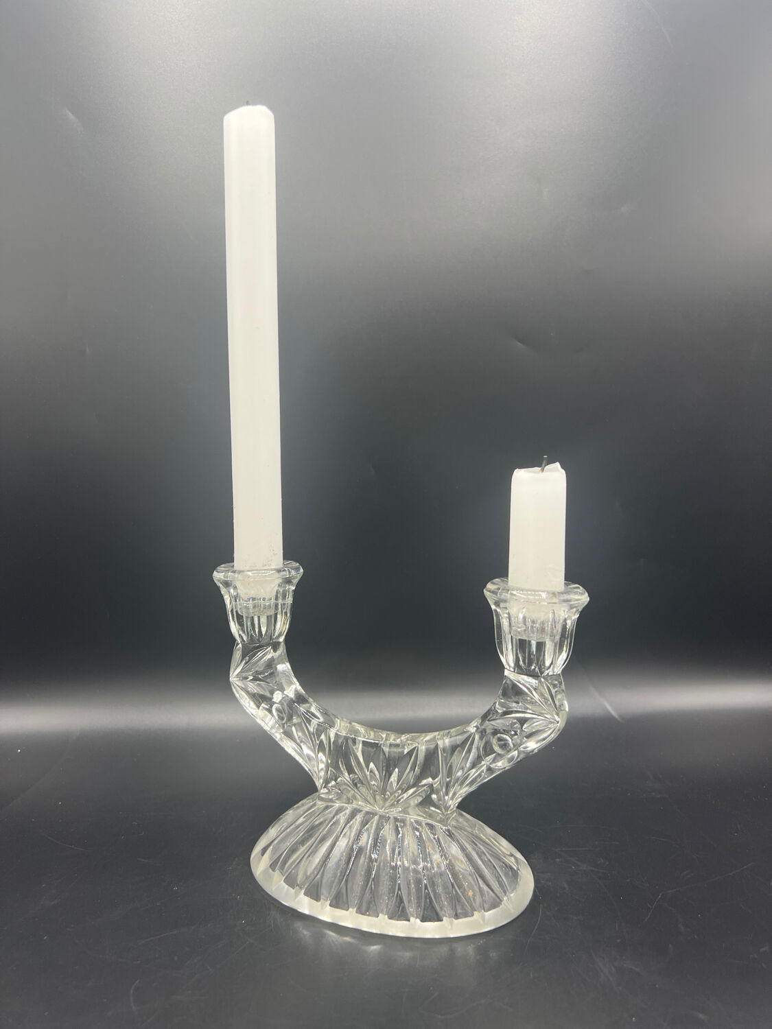 Vintage glass candle holder