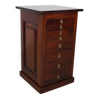 Antique English Mahogany Collectors Cabinet, 19th Century