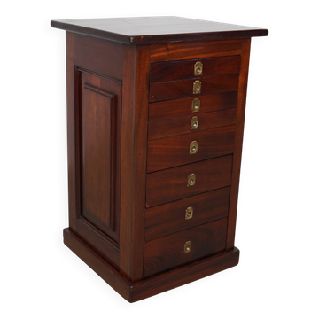 Cabinet de collection ancien en acajou anglais, XIXe siècle