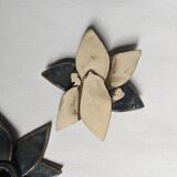 Pair of handcrafted ceramic candlesticks inspired by plants