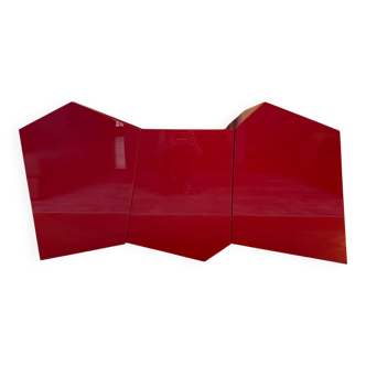 Red lacquered Roche Bobois chest of drawers