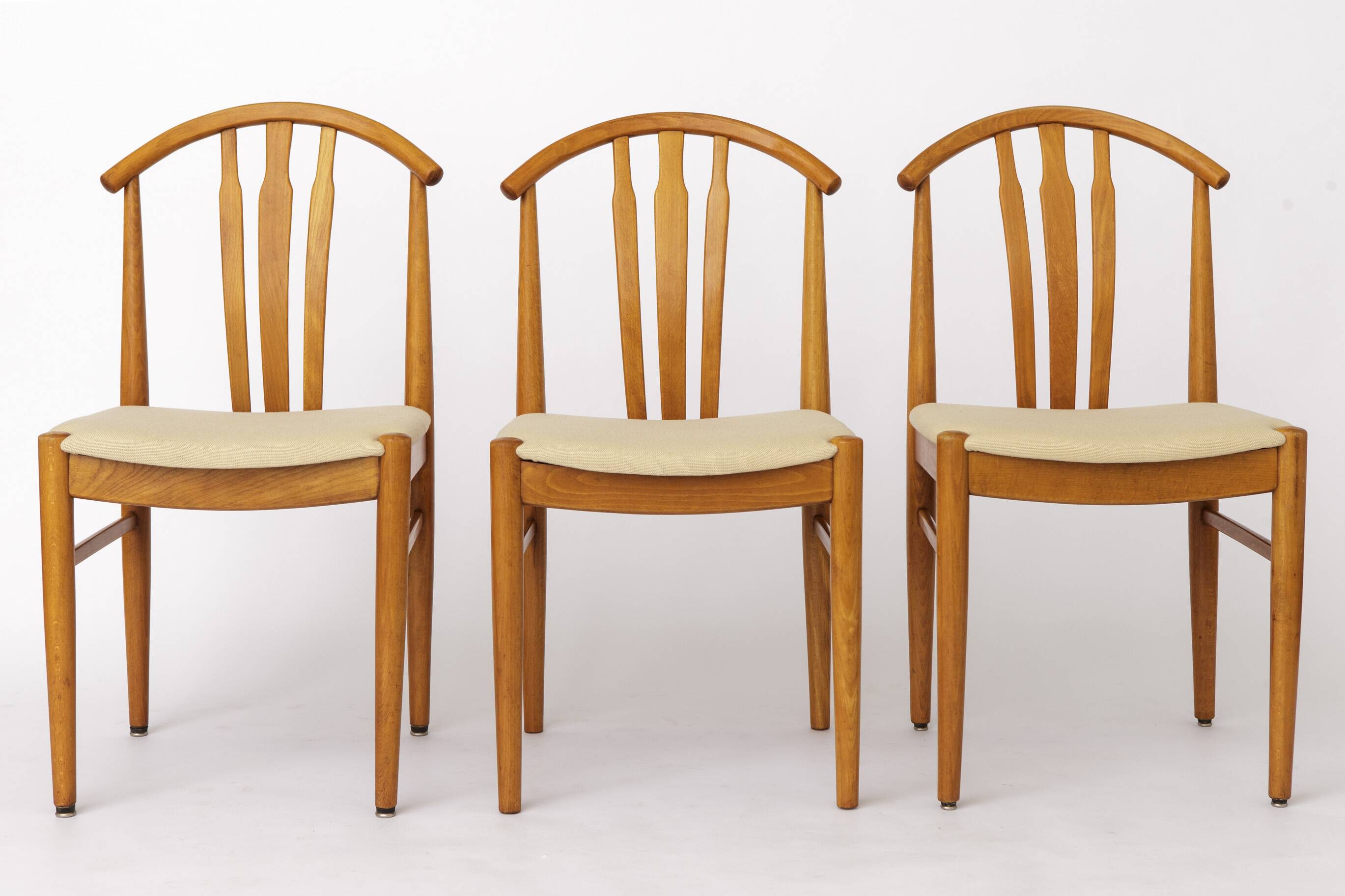 Set of 3 Vintage Swedish Chairs | Carl-Ewert Ekström | 1970s Beechwood
