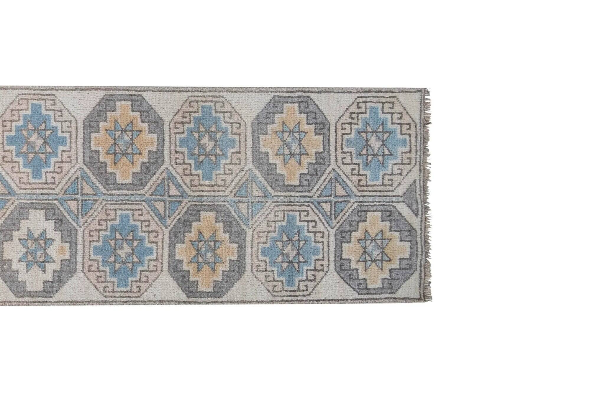 Vintage Turkish hallway rug 49x255 cm