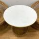 Ensemble fauteuils et table en rotin style rétro vintage des années 1960