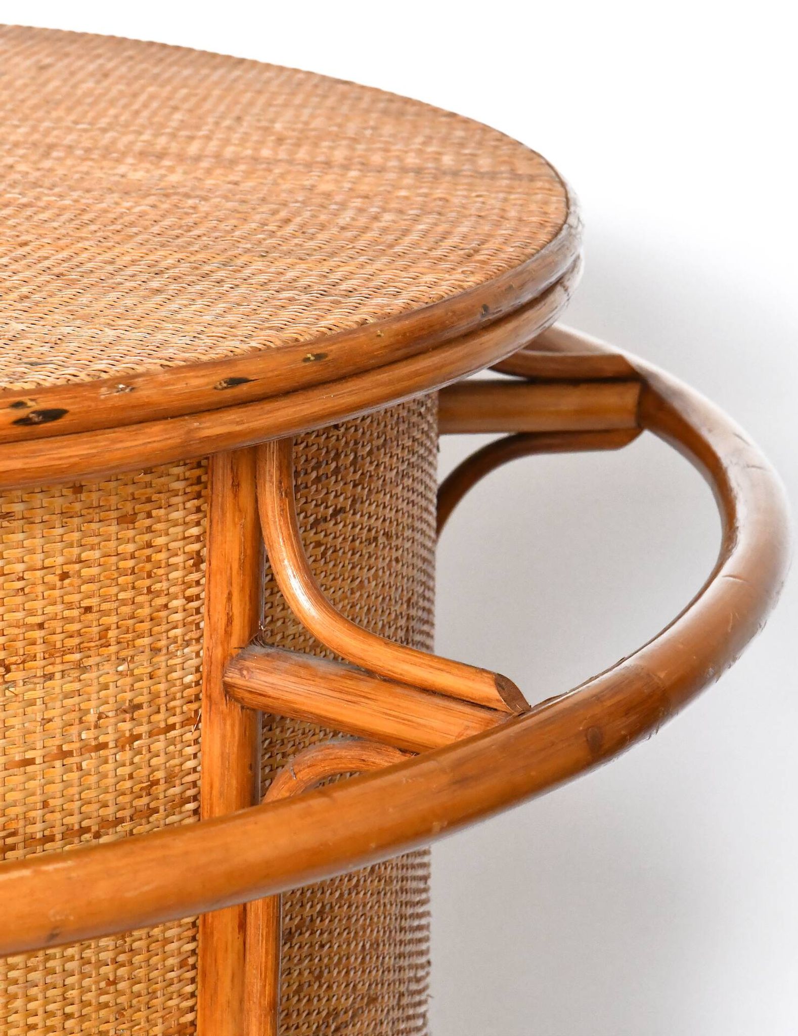Vintage bar furniture with these two rattan stools from the 1960s/70s