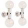 Pair of Atomic wall sconces Kalmar, Austria, 1960s