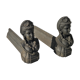 Paire de chenets en fonte
