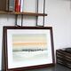 Watercolor "Au fil de l'eau" (boat on the sea) signed Cambier