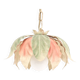 Flower and leaf suspension in pastel tones, 80s