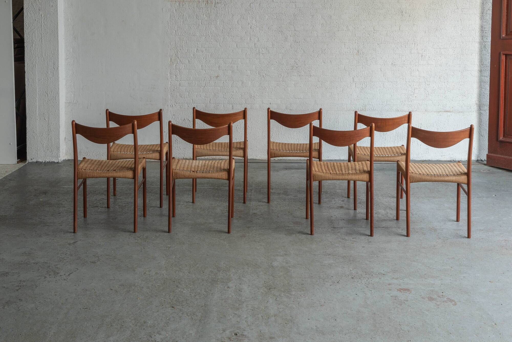 Set of 8 'GS61' dining chairs by Arne Wahl Iversen