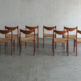 Set of 8 'GS61' dining chairs by Arne Wahl Iversen