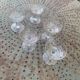5 vintage transparent glass champagne glasses