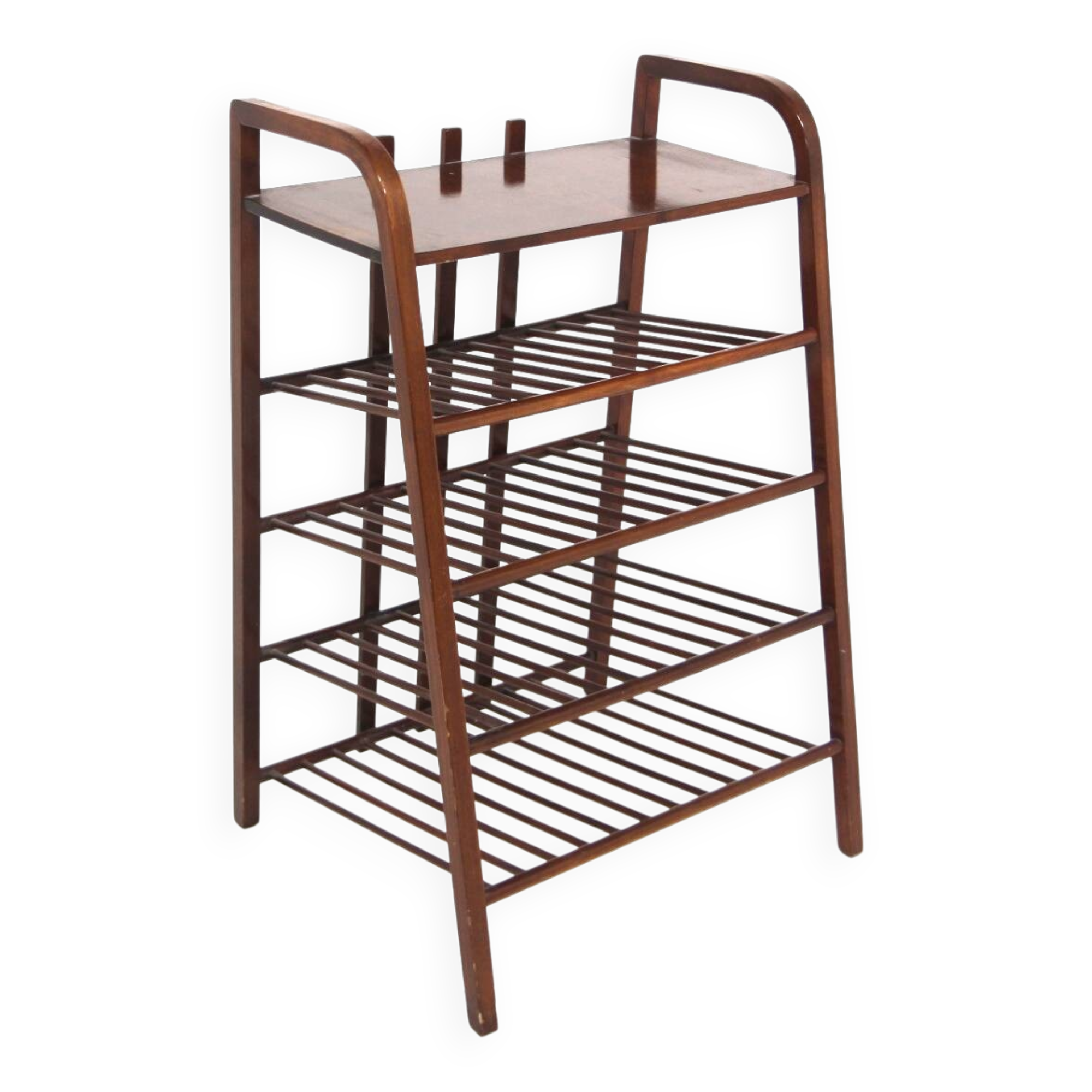 Scandinavian beech magazine rack, Sweden, 1960