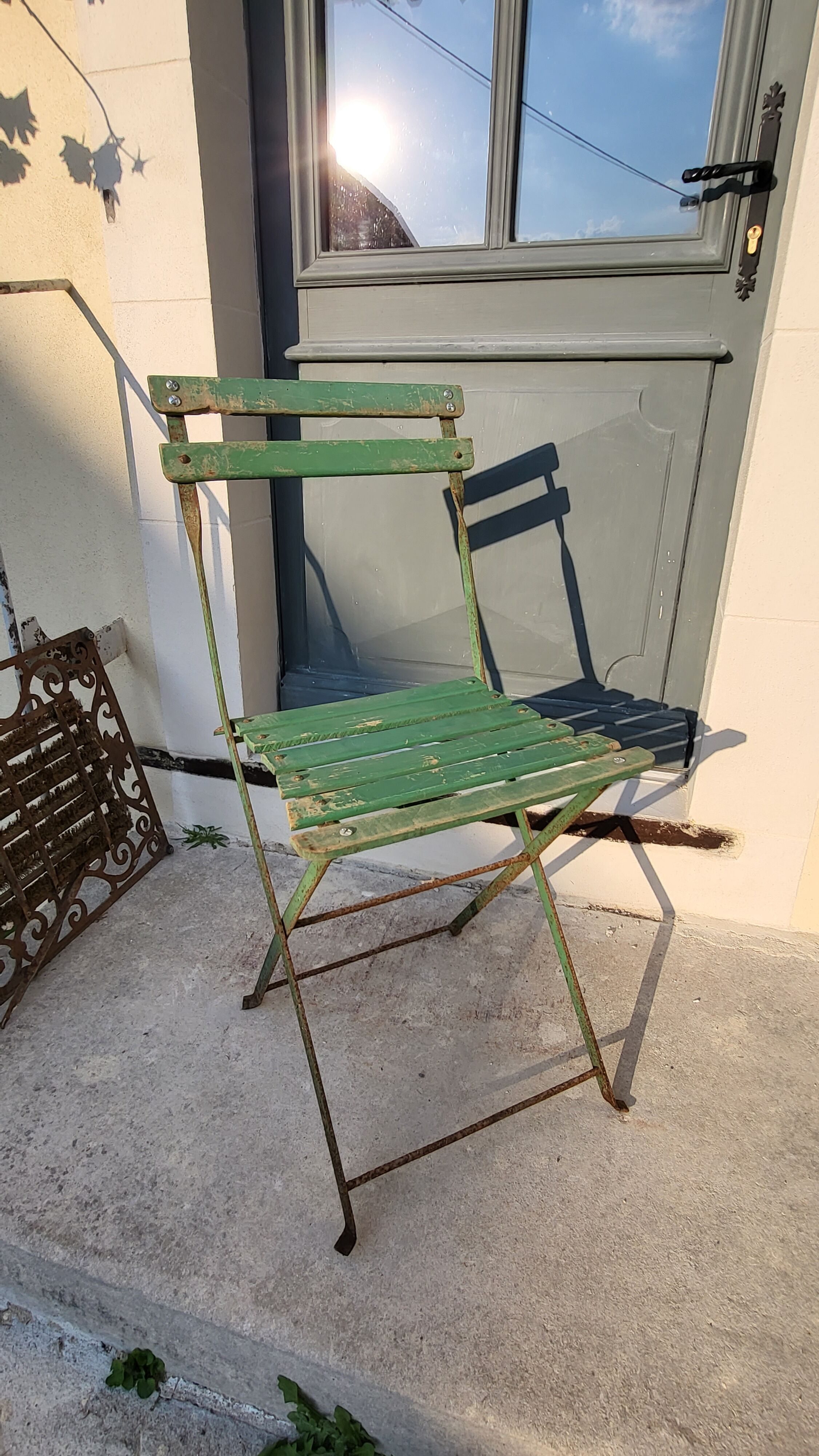 Pair of garden folding chairs