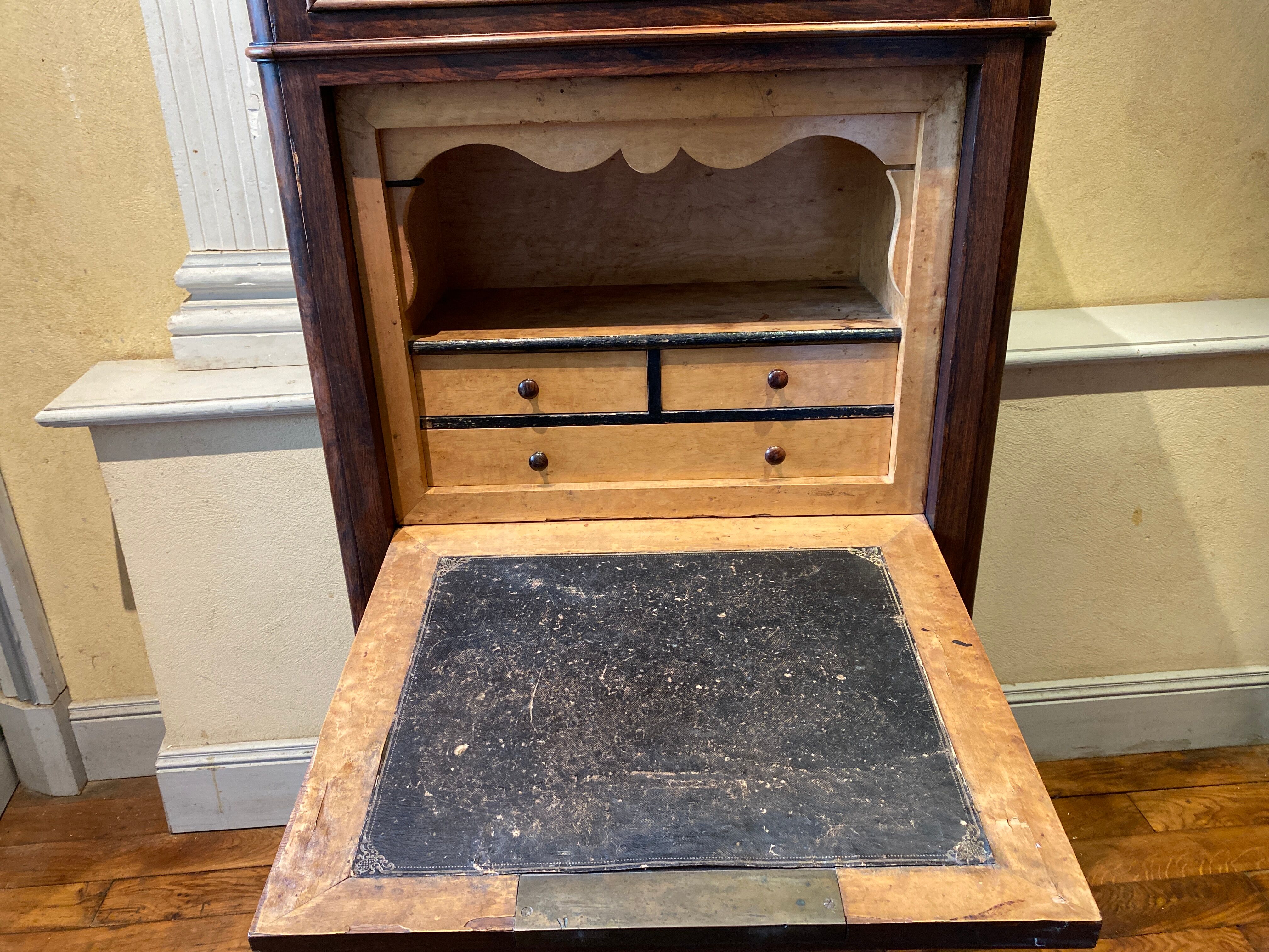 Secretary semainier in mahogany veneer