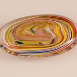 Sulphide murano paper press 1960 multicolored spiral