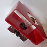 Vintage red disco wall light 1970 Jocelyne Trocmé