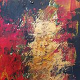 Abstract painting by decorator Erik Huet Alvarez