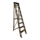Grand escabeau en bois vintage