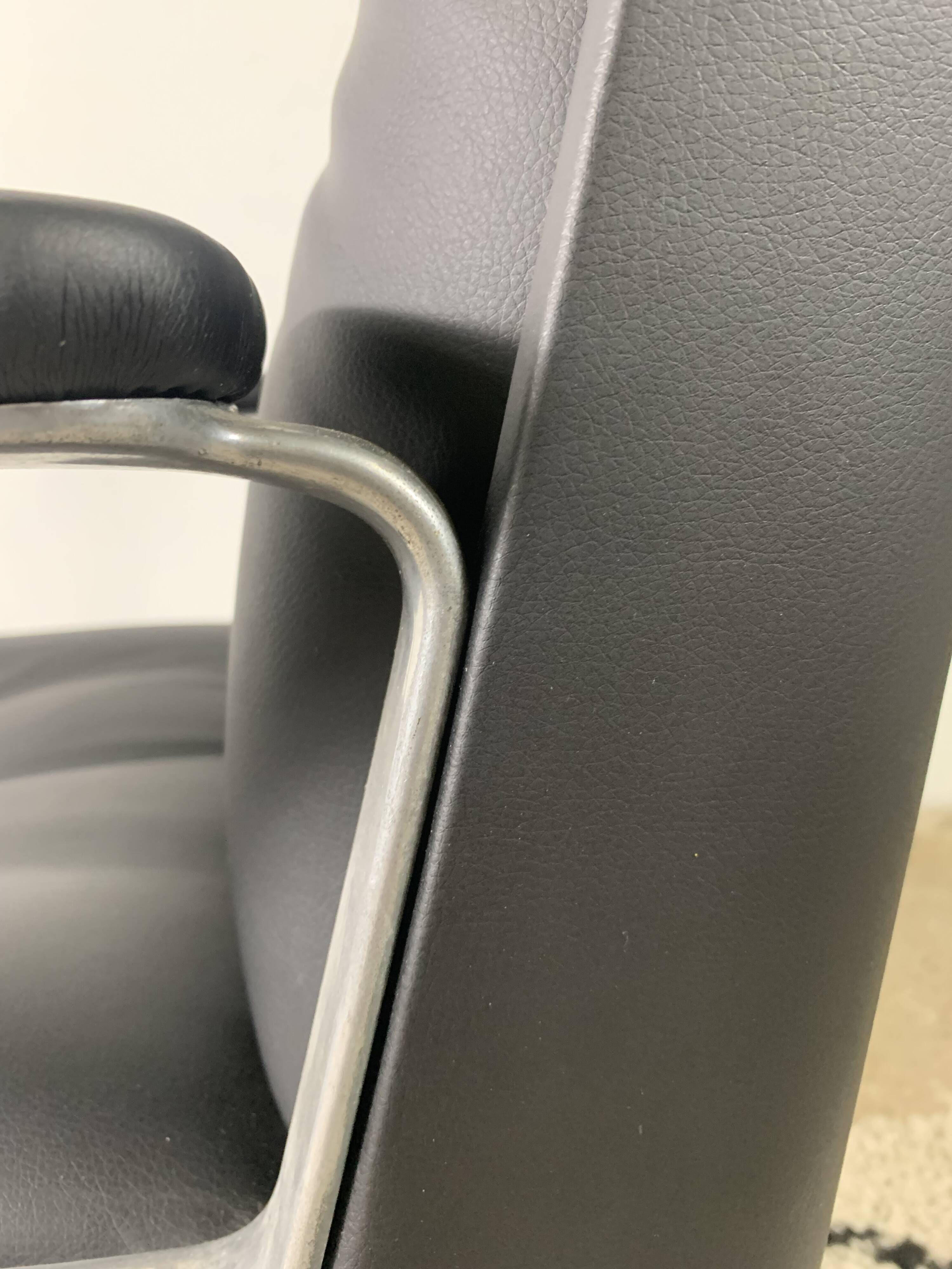 Office Chair in Leatherette on Wheels by Vaghi, Italy, 1960s