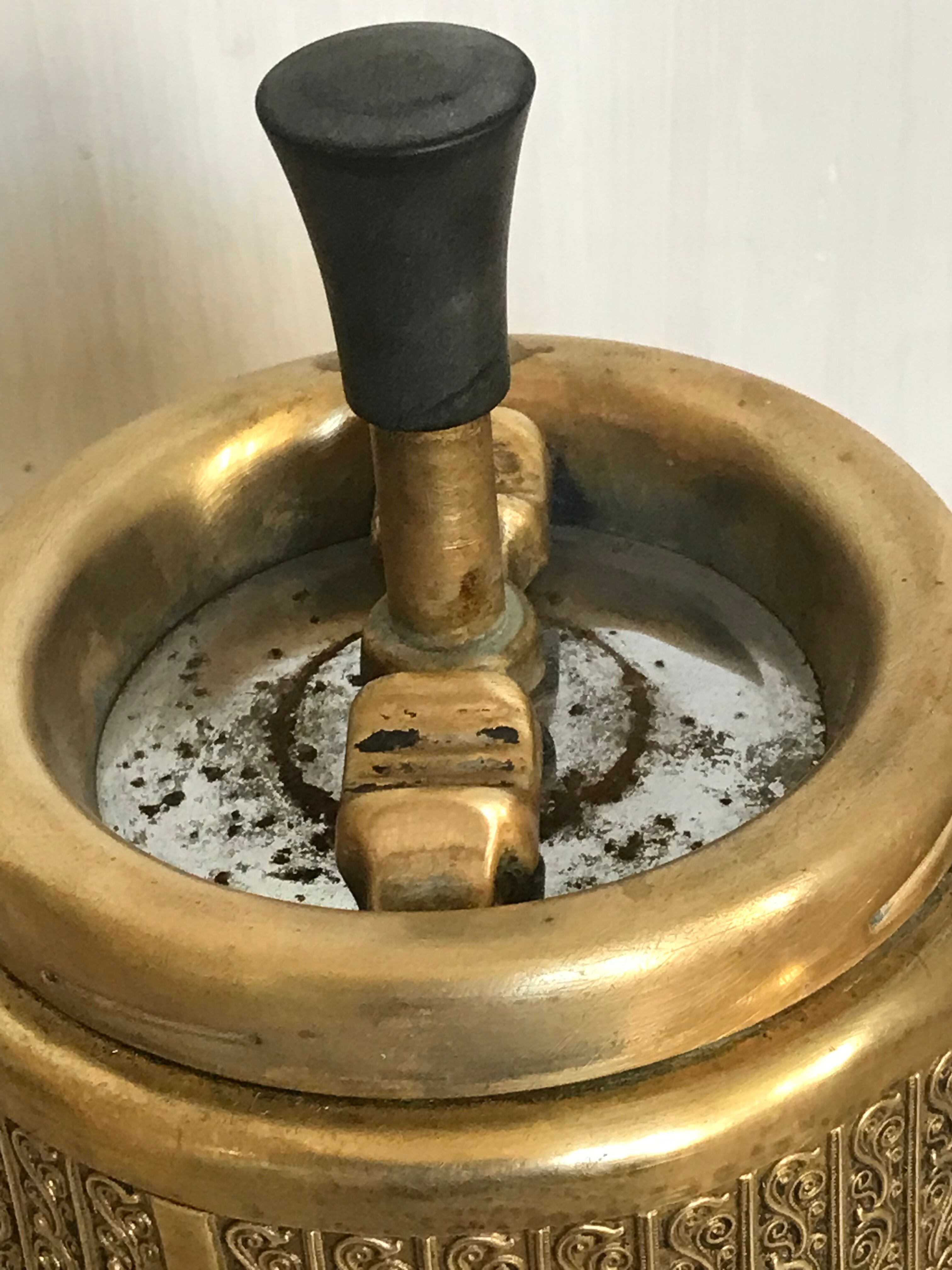Brass standing ashtray