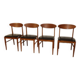 Série de 4 chaises vintage en teck, 1960