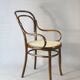 Fauteuil bistrot canné N°14 , par Hofmann 1895, Art nouveau .