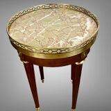 Pair of old pedestals stamped " h.j.l.rossenu " in mahogany over marble