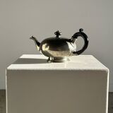 Small teapot, pewter coffee pot flattened oval shape