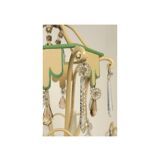 Chandelier 1950s painted metal and grapevines