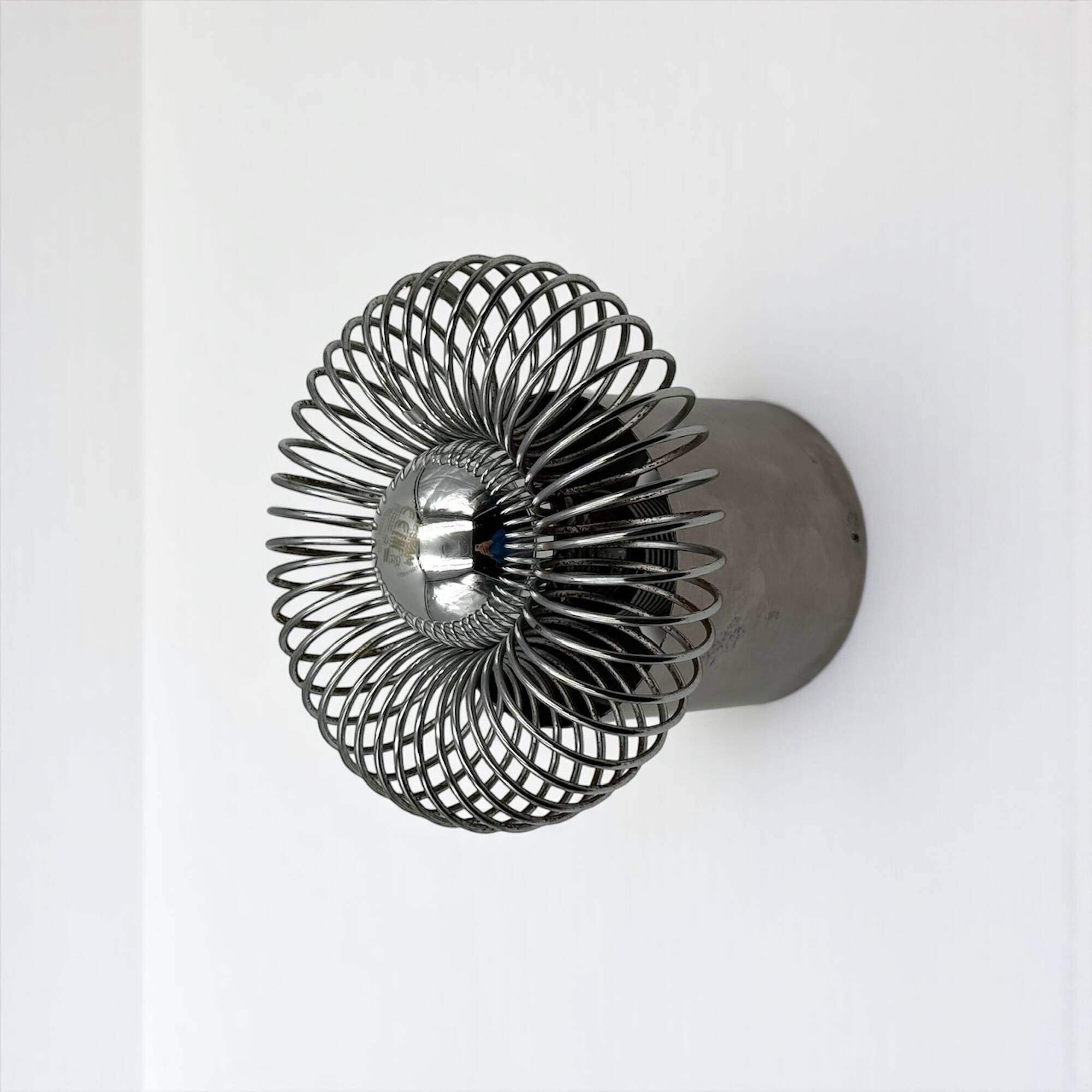 Applique spirale chromée Philippe Rogier pour Oxar France années 70