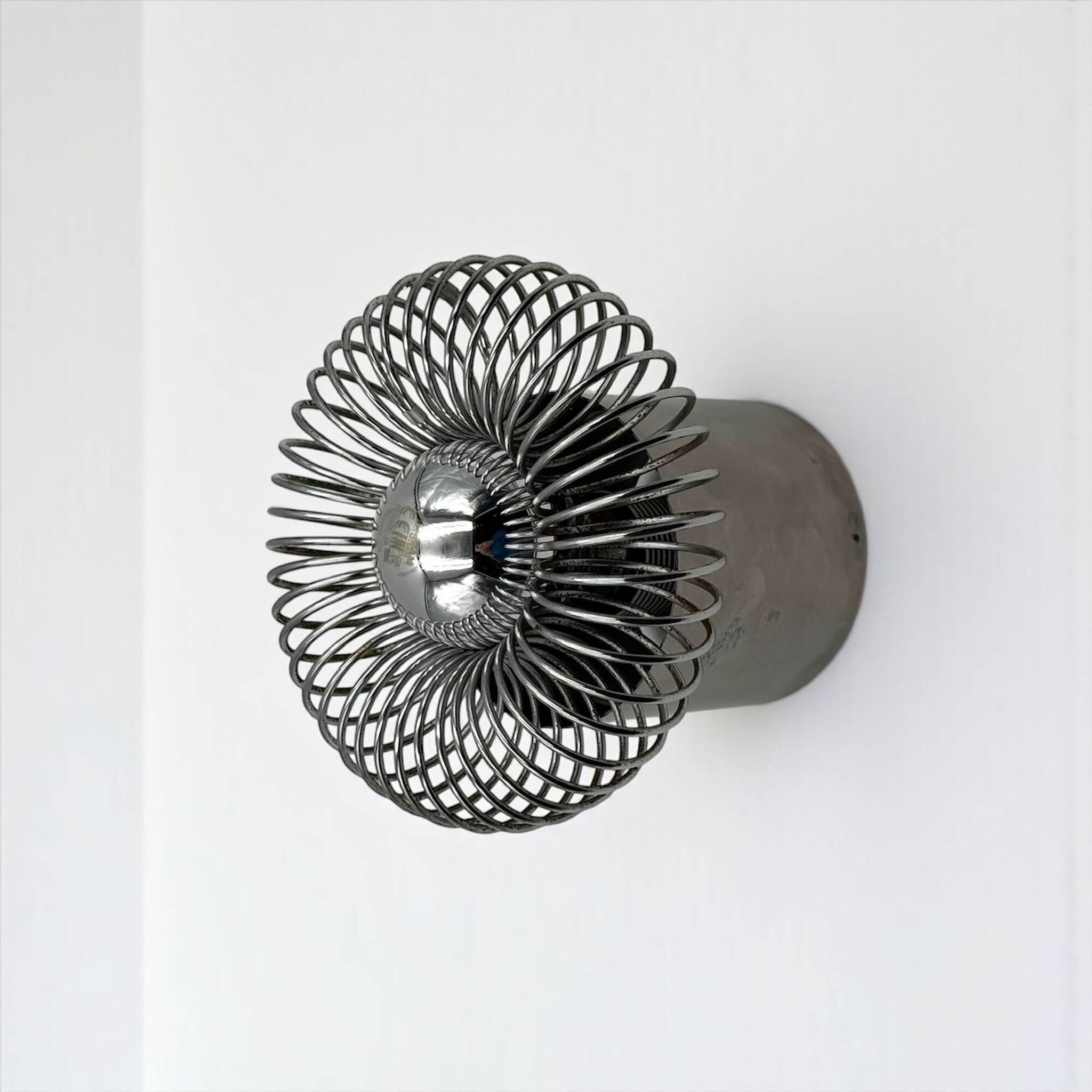 Applique spirale chromée Philippe Rogier pour Oxar France années 70