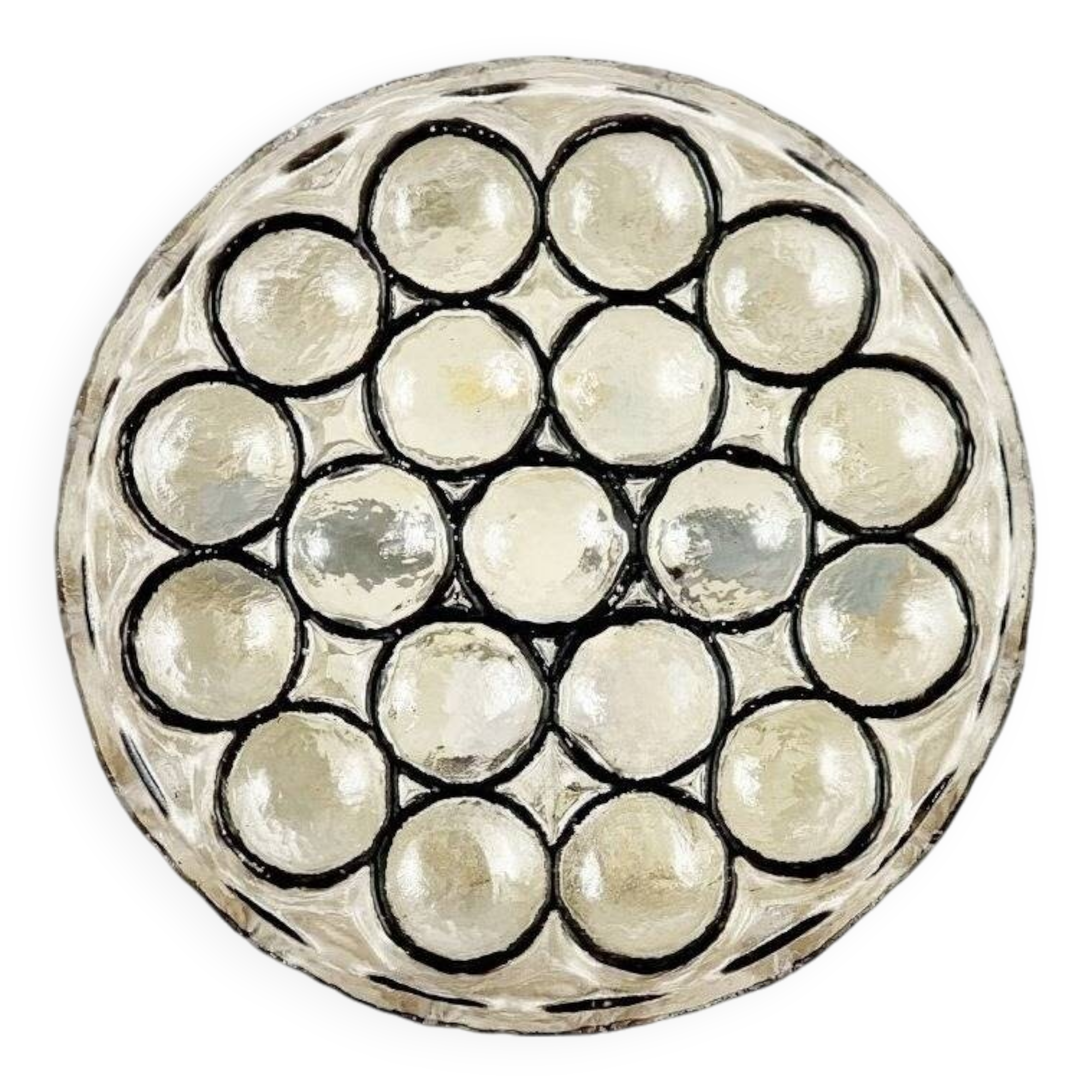 Applique ou plafonnier en verre du milieu du siècle de Limburg, Allemagne, années 1960