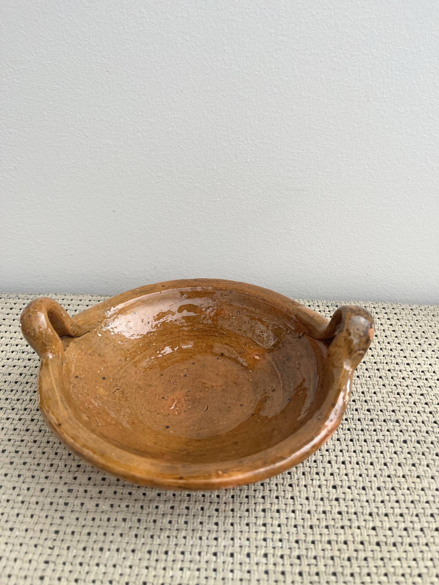 Glazed terracotta dish