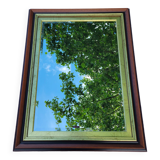 Large wooden and gold mirror