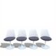 Suite de 4 Chaises Tulipe Eero Saarinen pour Knoll - Modèle Fixe