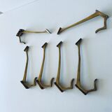 Pair of vintage brass hooks