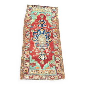 Small Handknotted Vintage Rug