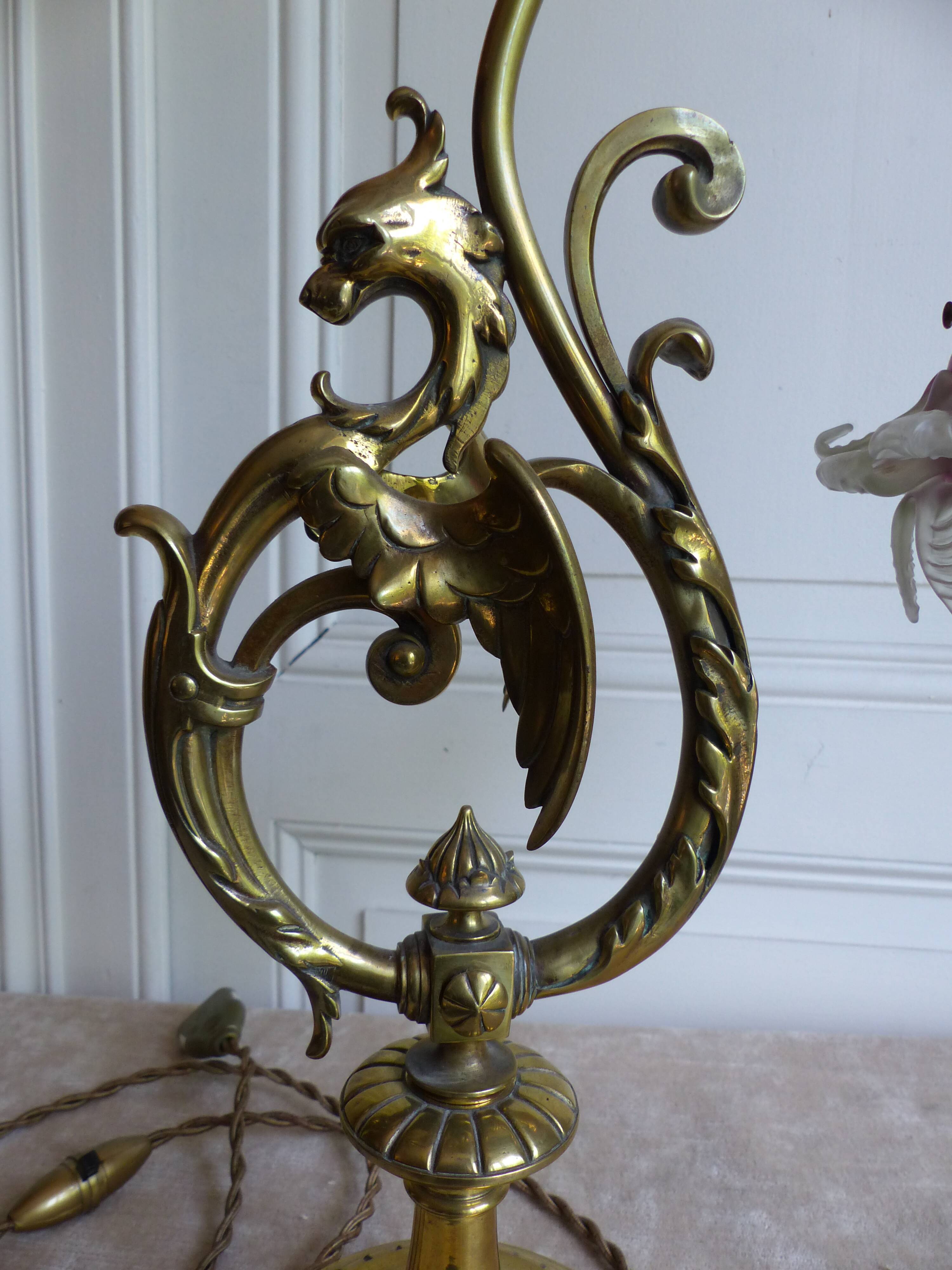 Bronze desk or living room lamp