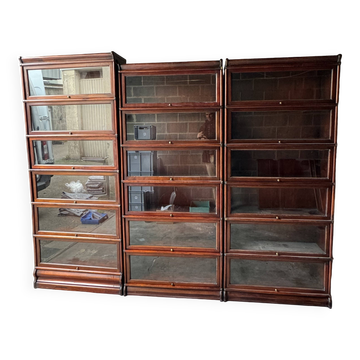Bibliothèque 18 modules en acajou Globe Wernicke
