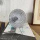 Small round wall lamp ceiling light transparent glass vintage fixture
