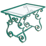 Table basse fer forgé Merceris 1950