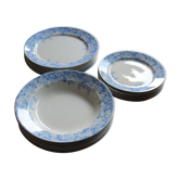 Service d'assiettes 6 personnes "Récamier" U&C Sarreguemines et Digoin fin XIX°