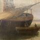 19th century oil on canvas, Low Tide, Framed Seascape