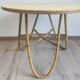 Table basse circulaire en rotin, années 60