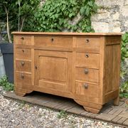 Buffet 9 tiroirs art déco chêne brut massif