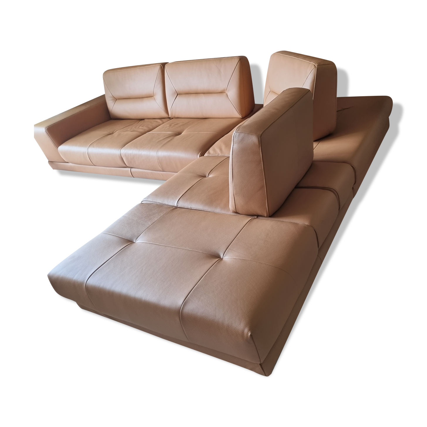 Altoni leather corner sofa